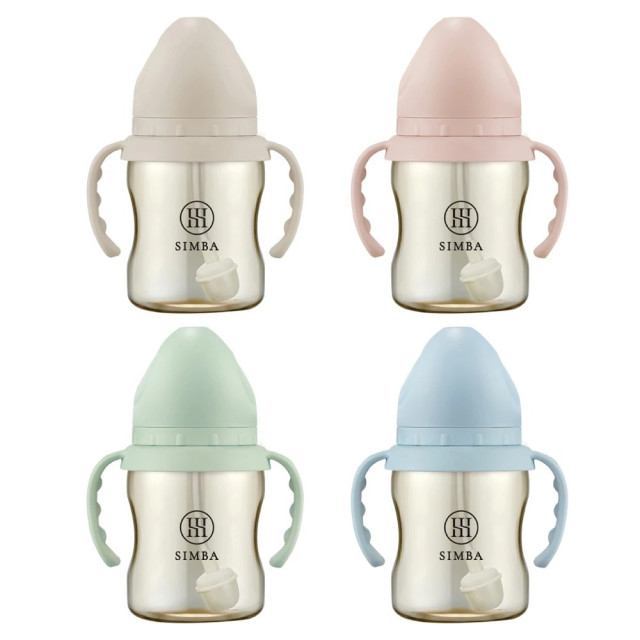 小獅王辛巴 蘊蜜鉑金PPSU寬口吸管把手防脹氣奶瓶(200ml)