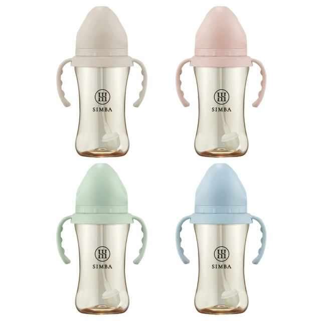 小獅王辛巴 蘊蜜鉑金PPSU寬口吸管把手防脹氣奶瓶(270ml)-學飲適用