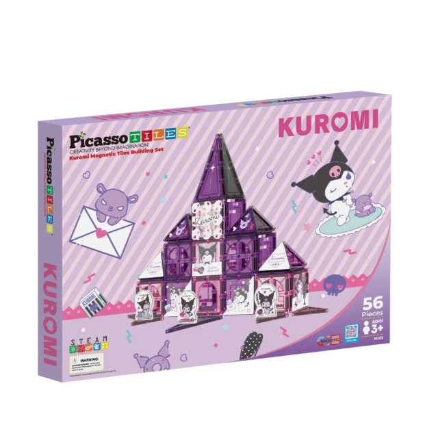 Picassotiles 三麗鷗系列彩繪磁力片 Kuromi 56PCS