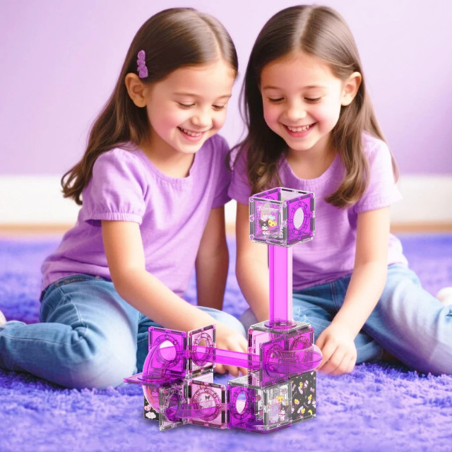 Picassotiles 三麗鷗系列軌道彩繪磁力片 Kuromi 46PCS