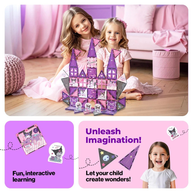 Picassotiles 三麗鷗系列彩繪磁力片 Kuromi 56PCS