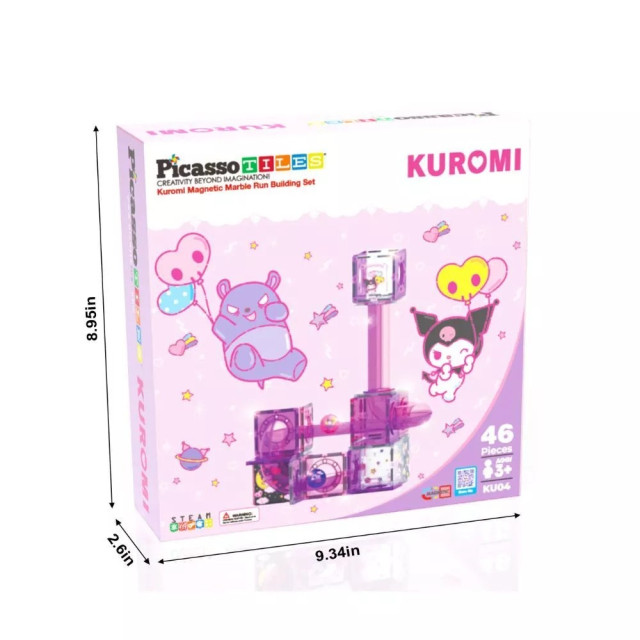 Picassotiles 三麗鷗系列軌道彩繪磁力片 Kuromi 46PCS