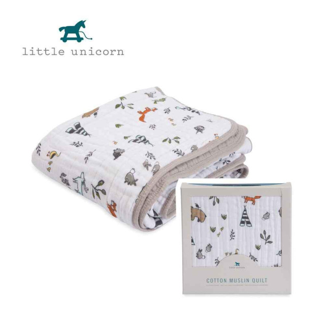Little Unicorn 純棉四層紗布毯 (多款可選)