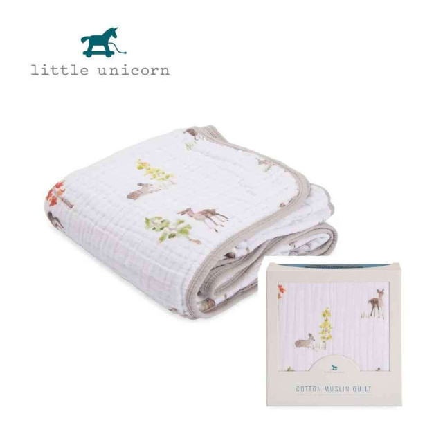 Little Unicorn 純棉四層紗布毯 (多款可選)