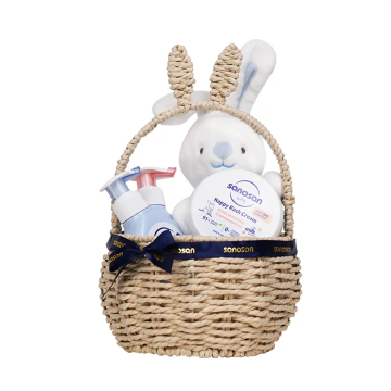 德國珊諾sanosan baby re:mind QQ兔提籃禮盒