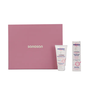 德國珊諾sanosan Ｓ孕女神寵愛孕肌撫紋組