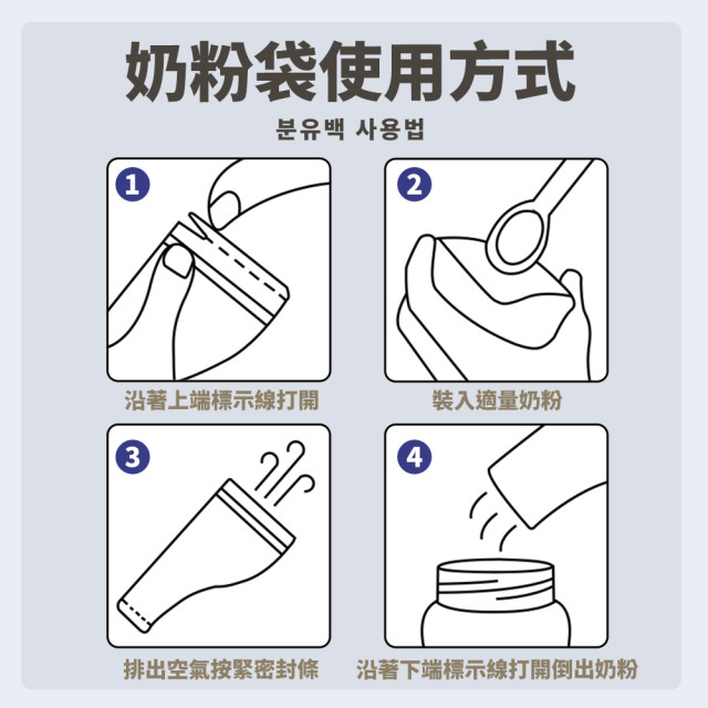 SnowBear 透明奶粉分裝袋50g (30入)