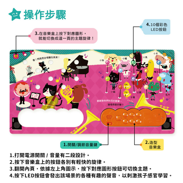 華碩文化 按鈕有聲書 閃亮亮的花園派對