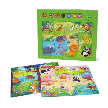 華碩文化 趣味有聲拼圖系列 動物點點名