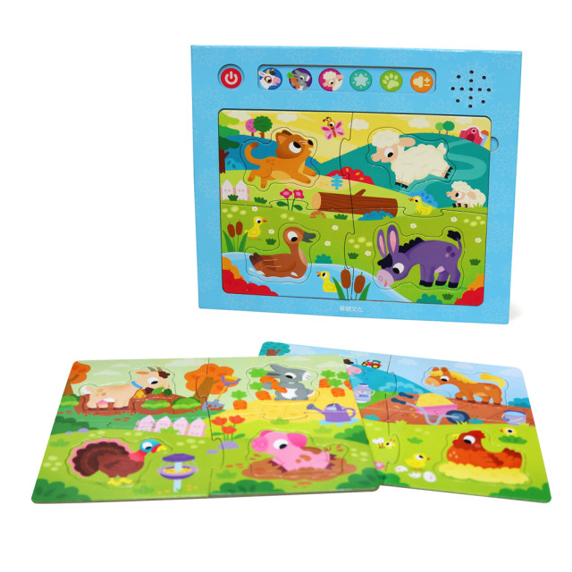 華碩文化 趣味有聲拼圖系列 農場點點名