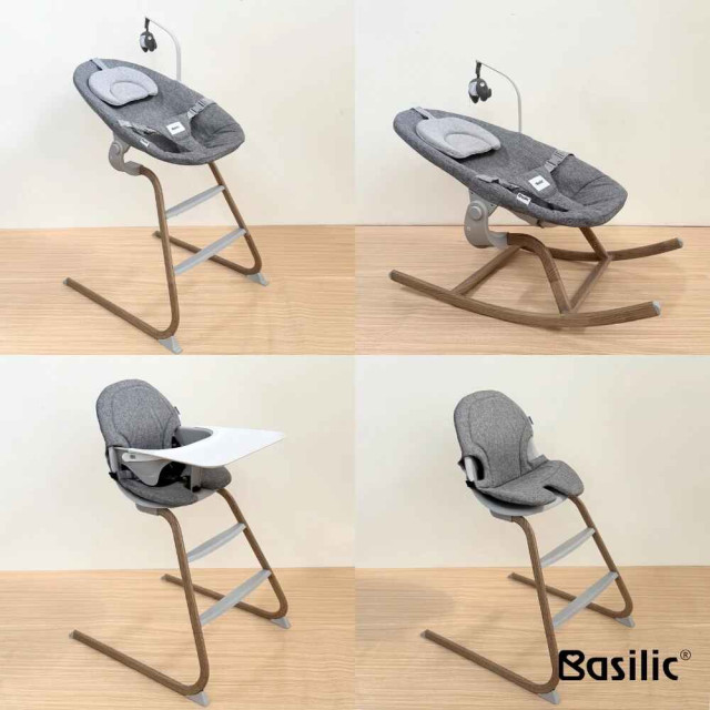 貝喜力克 4in1成長型安撫搖椅＋兒童餐椅組合